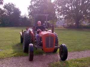 Look Mum I'm driving a tractor!