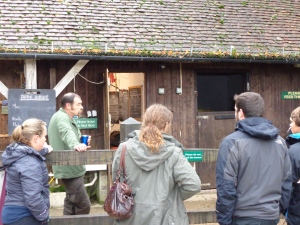 Mark the horseman gives a talk on the use of heavy horse at Weald & Downland.